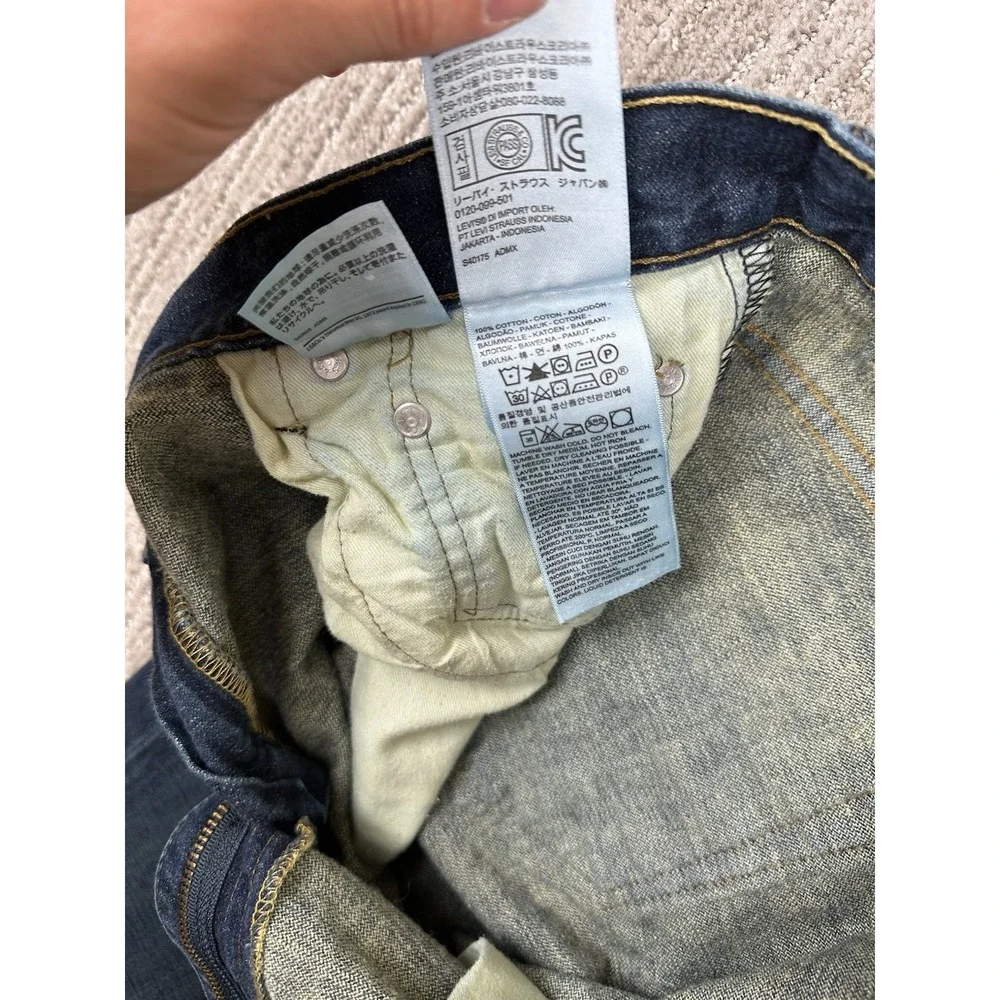 Levi's 569 Men's Blue Cotton 5-Pockets Loose Fit Straight Jeans 30x32 fits 34x32
